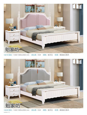 贻家坊家具,南康美式田园家具,江西韩式田园家具招商,白油实木床生产厂家