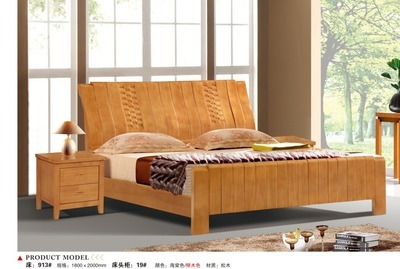 【【南康亮鑫缘家具】实木床913# 卧室实木床 双人大床】价格,厂家,图片,床类,南康市亮鑫家具-
