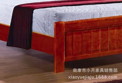 【供应 南康实木住家 简约现代 双人实木床1.8米 批发 805#】价格,厂家,图片,床类,南康市小月家具销售部-