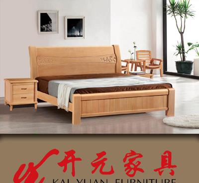 南康实木家具 实木床 榉木低箱床 1.8米 1.5米 实木8