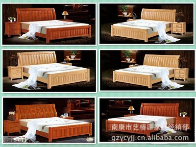 南康实木床经典之选 深度解析艺椿源802款1.8米田园实木床